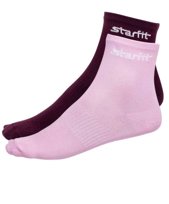 Носки средние Starfit, бордовый/светло-розовый, 2 пары